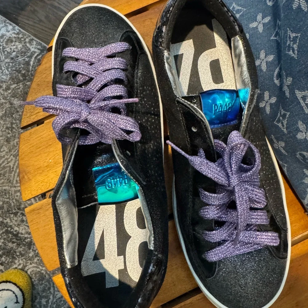 P448 Black Glitter Sparle sneakers EU 40 / US 9-9.5. Don't miss out! Fabulous! - Picture 7 of 9